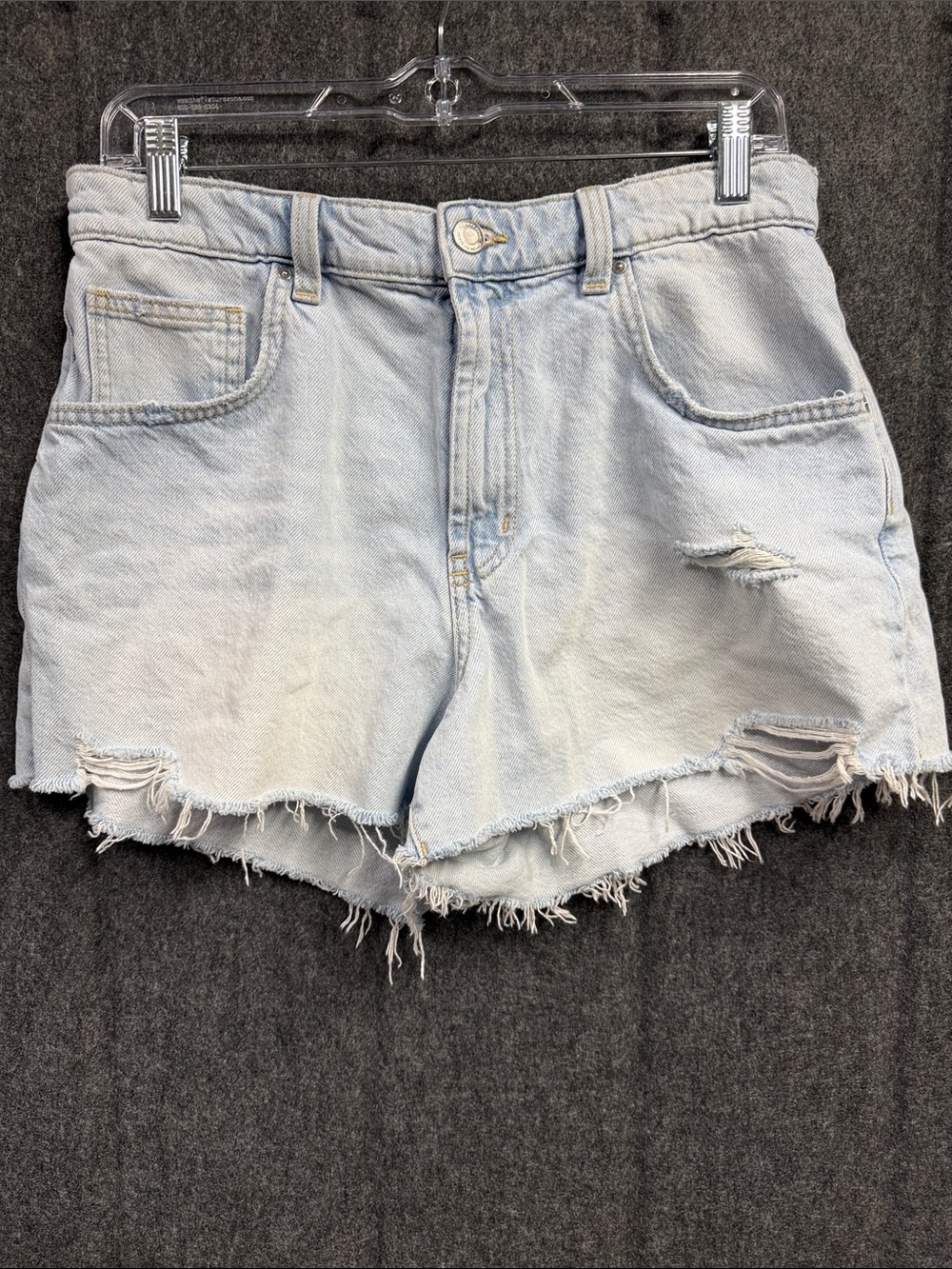 Cotton On Light Blue Frayed Hem Denim Shorts